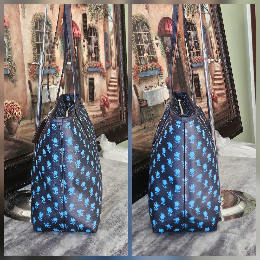 Coach Badlands Floral City Zip Tote With COA - Picture 3 of 8